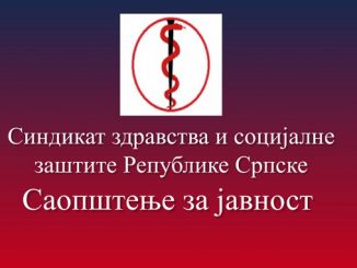Синдикат здравства и социјалне заштите РС поздравља изјаву предсједавајућег Предсједништва БиХ Милорада Додика да се планира још једна једнократна помоћ запосленима у здравственом сектору - Саопштење за јавност