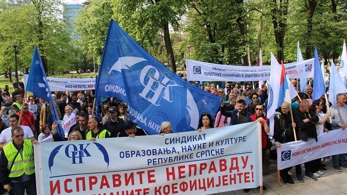 Протестно окупљање поводом Првог маја – Међународног празника рада