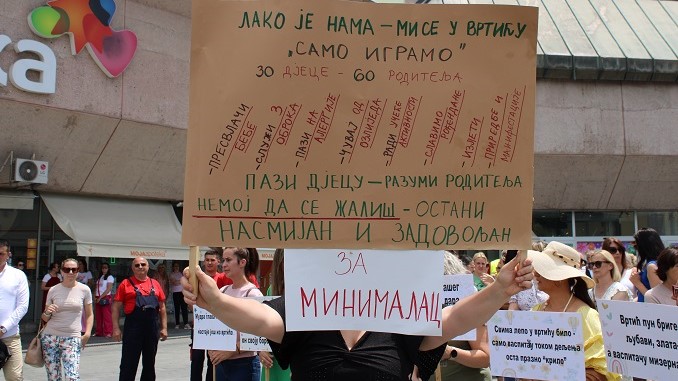 Данас мирни протести радника ЈУ „Центар за предшколско васпитање и образовање“ Бањалука Данас мирни протести радника ЈУ „Центар за предшколско васпитање и образовање“ Бањалука